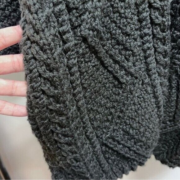 Chunky Knit Coatigan  with Pockets Handmade Cottagecore Grandmacore - Picture 12 of 16